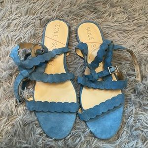 Sole Society So-Maladee Suede Flat Sandals